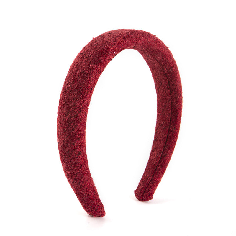 Wholesale New Year Festive Woolen Knitted High Skull Sponge Hair Headband